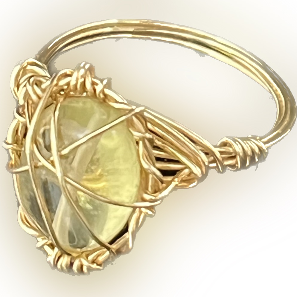Wire Ring With Citrine Stone Size 5 23$
